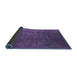 Sideview of Oriental Blue Industrial Rug, urb1230blu