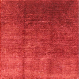 Square Mid-Century Modern Red Oriental Rug, urb1230