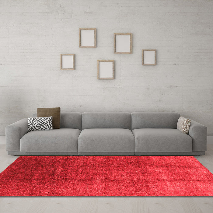 Industrial Red Washable Rugs