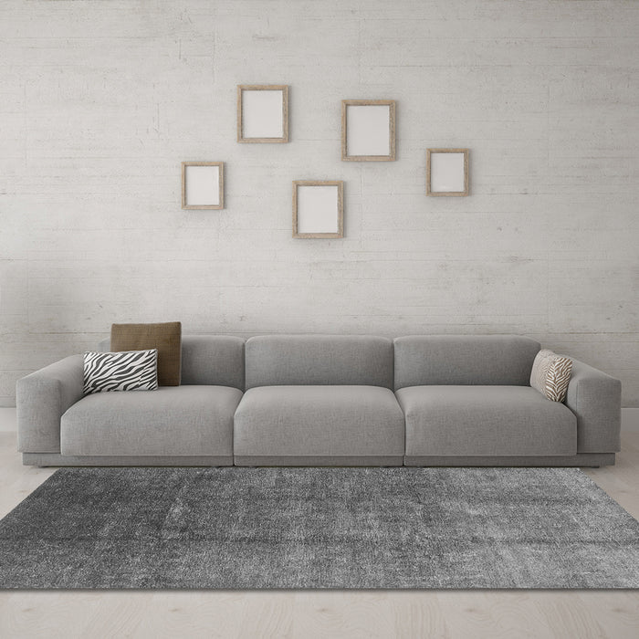 Machine Washable Oriental Gray Industrial Rug in a Living Room,, wshurb1230gry