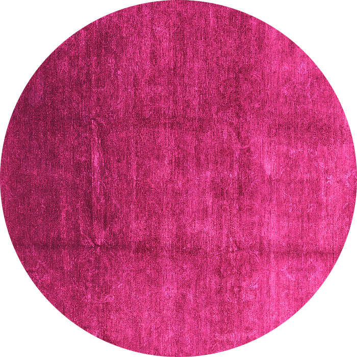 Round Machine Washable Oriental Pink Industrial Rug, wshurb1230pnk