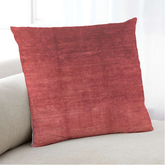 Lifestyle Image of Mid-Century Modern Urban Square Red Throw Pillow, 18 inch by 18 inch, pwurb1230