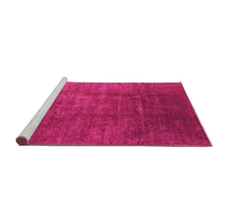 Sideview of Machine Washable Oriental Pink Industrial Rug, wshurb1230pnk