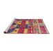 Sideview of Machine Washable Industrial Modern Crimson Red Rug, wshurb1231