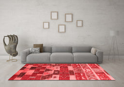 Industrial Red Washable Rugs