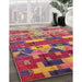 Machine Washable Industrial Modern Crimson Red Rug in a Family Room, wshurb1231