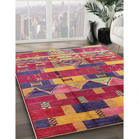 Mid-Century Modern Crimson Red Oriental Rug, urb1231