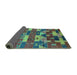 Sideview of Oriental Turquoise Industrial Rug, urb1231turq