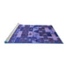 Sideview of Machine Washable Oriental Blue Industrial Rug, wshurb1231blu