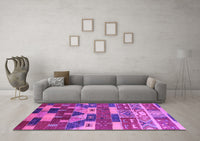 Machine Washable Oriental Purple Industrial Rug, wshurb1231pur