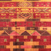 Square Oriental Orange Industrial Rug, urb1231org