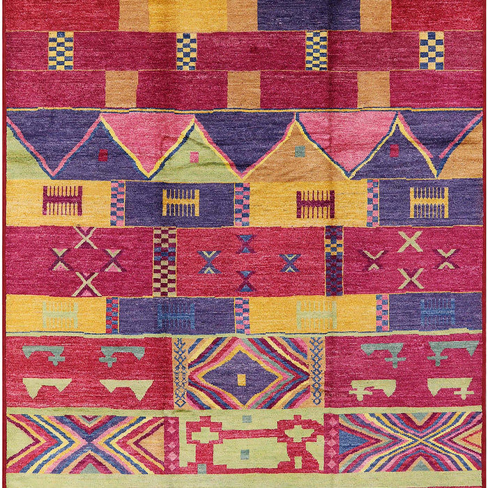 Mid-Century Modern Crimson Red Oriental Rug, urb1231