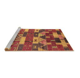 Sideview of Machine Washable Oriental Brown Industrial Rug, wshurb1231brn