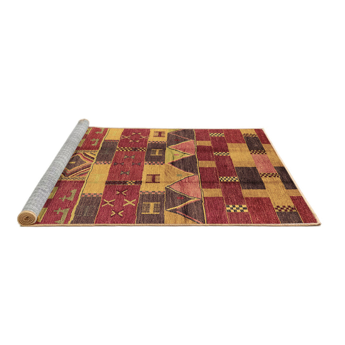 Sideview of Machine Washable Oriental Brown Industrial Rug, wshurb1231brn