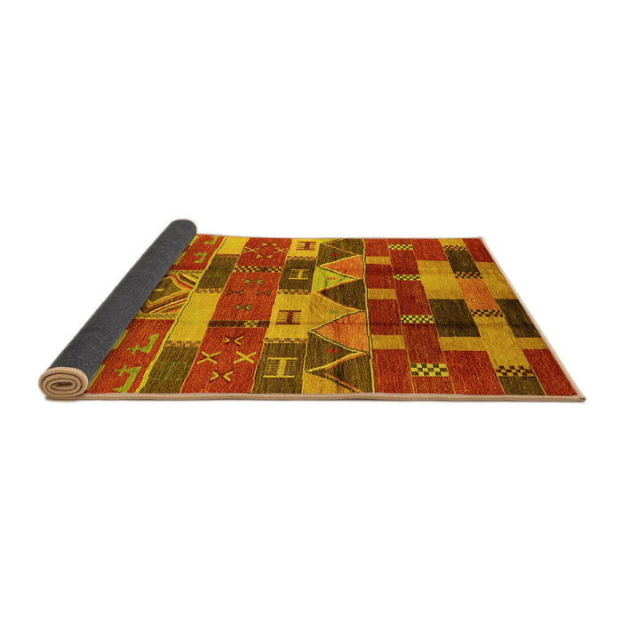 Sideview of Oriental Yellow Industrial Rug, urb1231yw