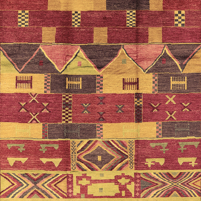 Machine Washable Oriental Brown Industrial Rug, wshurb1231brn