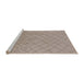 Sideview of Machine Washable Industrial Modern Dark Almond Brown Rug, wshurb1232