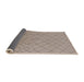 Sideview of Mid-Century Modern Dark Almond Brown Solid Rug, urb1232