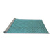 Sideview of Machine Washable Solid Light Blue Modern Rug, wshurb1232lblu