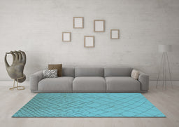 Machine Washable Solid Light Blue Modern Rug in a Living Room, wshurb1232lblu