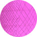 Round Machine Washable Solid Pink Modern Rug, wshurb1232pnk