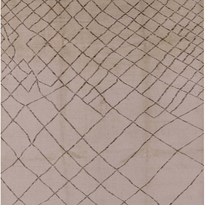 Mid-Century Modern Dark Almond Brown Solid Rug, urb1232