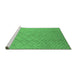 Sideview of Machine Washable Solid Emerald Green Modern Area Rugs, wshurb1232emgrn