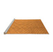 Sideview of Machine Washable Solid Orange Modern Area Rugs, wshurb1232org