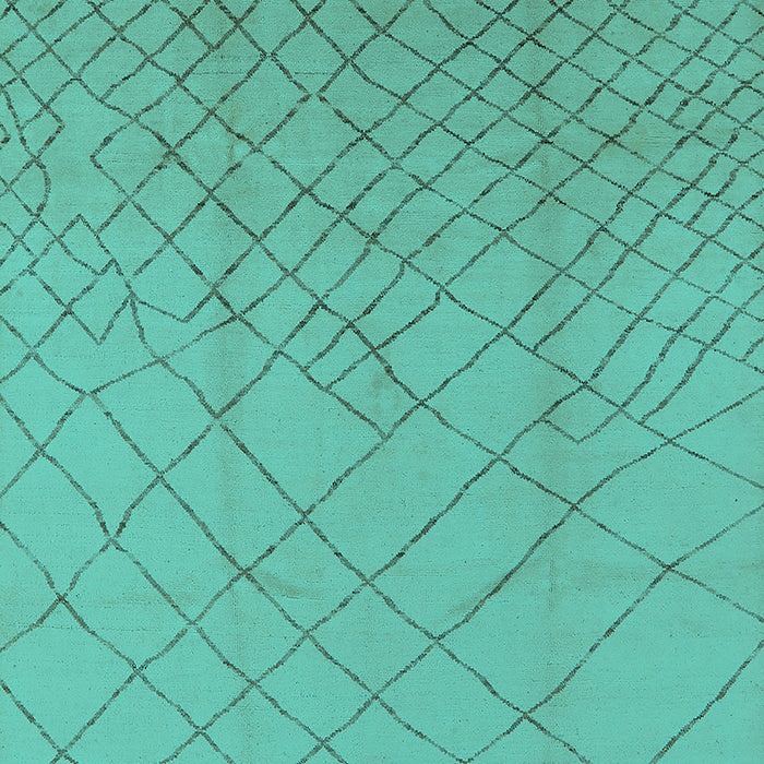 Solid Turquoise Modern Rug, urb1232turq