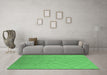 Machine Washable Solid Emerald Green Modern Area Rugs in a Living Room,, wshurb1232emgrn