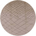 Round Mid-Century Modern Dark Almond Brown Solid Rug, urb1232