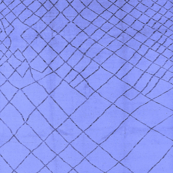 Machine Washable Solid Blue Modern Rug, wshurb1232blu