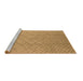 Sideview of Machine Washable Solid Brown Modern Rug, wshurb1232brn