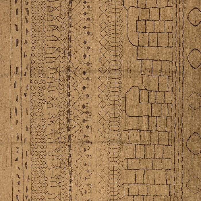 Square Machine Washable Solid Brown Modern Rug, wshurb1233brn