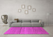 Machine Washable Solid Pink Modern Rug in a Living Room, wshurb1233pnk