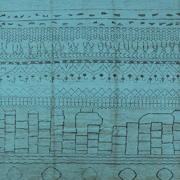 Square Machine Washable Solid Light Blue Modern Rug, wshurb1233lblu