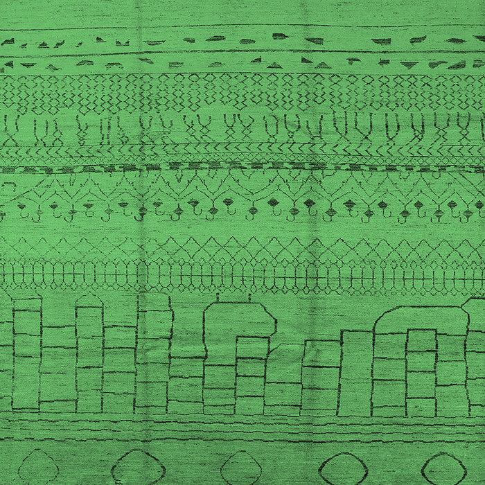 Square Solid Emerald Green Modern Rug, urb1233emgrn