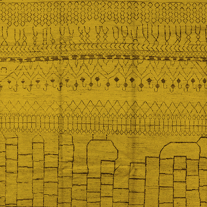 Solid Yellow Modern Rug, urb1233yw