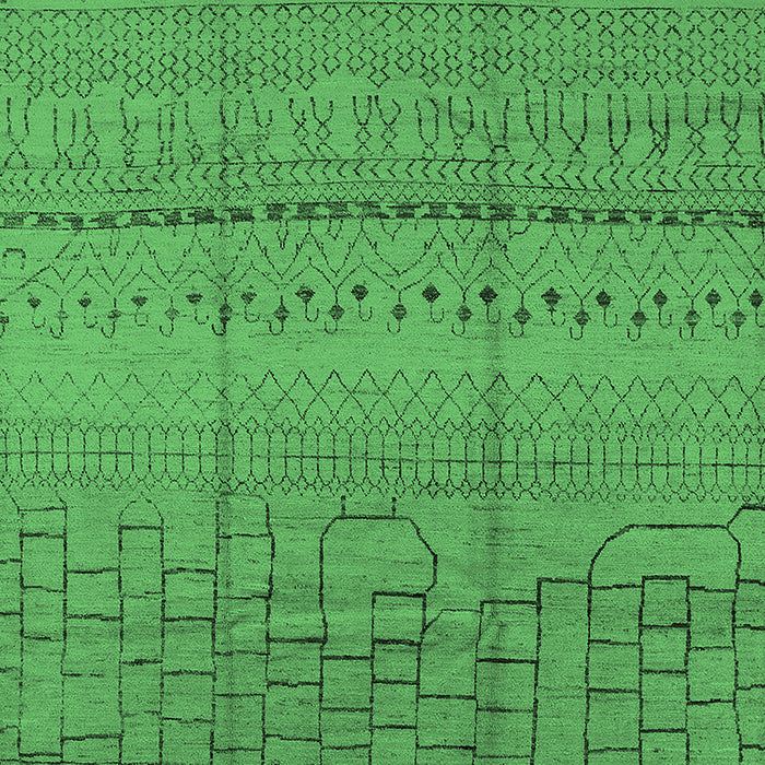 Machine Washable Solid Emerald Green Modern Area Rugs, wshurb1233emgrn