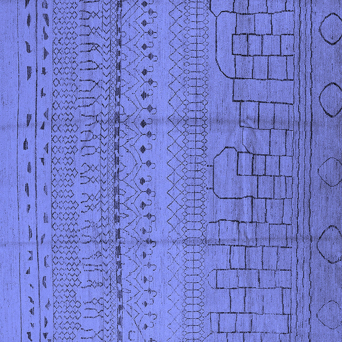 Square Solid Blue Modern Rug, urb1233blu