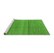 Sideview of Machine Washable Solid Green Modern Area Rugs, wshurb1233grn