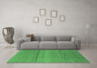 Machine Washable Solid Emerald Green Modern Area Rugs in a Living Room,, wshurb1233emgrn