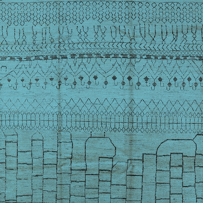 Machine Washable Solid Light Blue Modern Rug, wshurb1233lblu