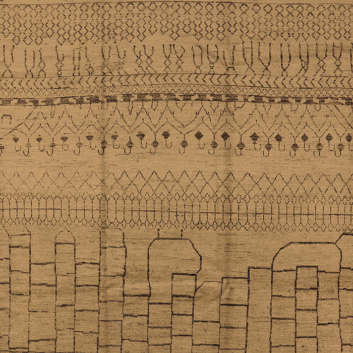 Machine Washable Solid Brown Modern Rug, wshurb1233brn