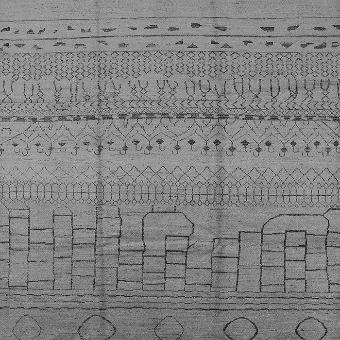 Square Solid Gray Modern Rug, urb1233gry