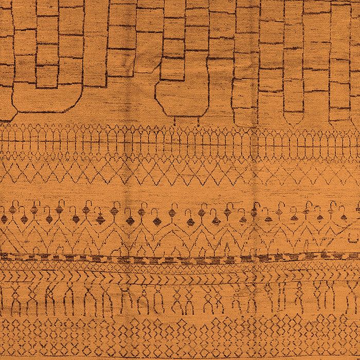 Solid Orange Modern Rug, urb1233org