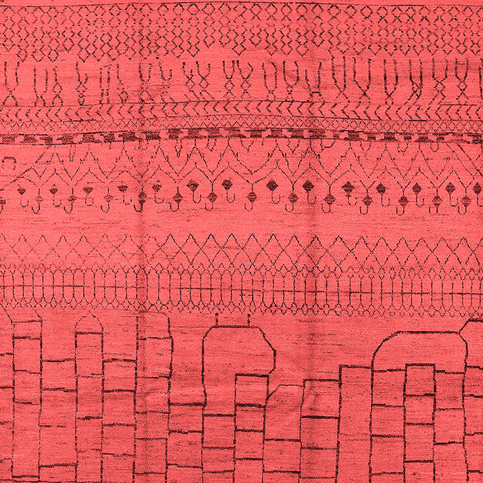 Solid Red Modern Area Rugs