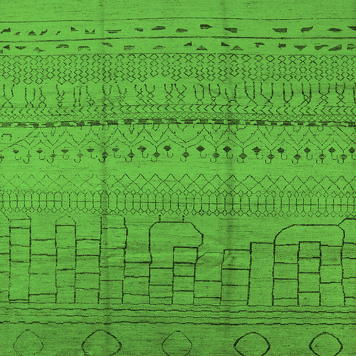 Square Solid Green Modern Rug, urb1233grn