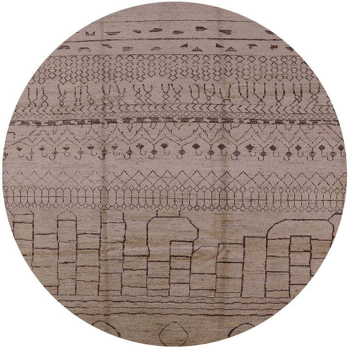 Round Machine Washable Industrial Modern Rosy Pink Rug, wshurb1233