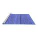 Sideview of Machine Washable Solid Blue Modern Rug, wshurb1233blu